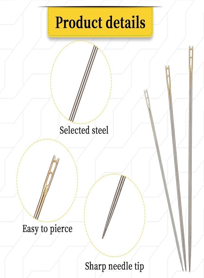 GEMSY مجموعة إبر خياطة ذاتية التلقيم من Gemsy مع علبة خشبية، 30 قطعة، تصميم بفتحة كبيرة - Image 4